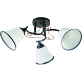 Lustra Klausen Kami3, 3xE27, metal negru si auriu, H24cm, D52cm