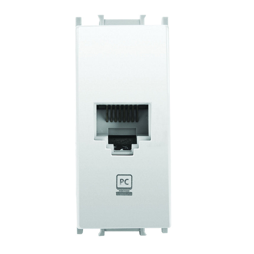 Priza calculator Panasonic, cat5, modular, 1m, Alb