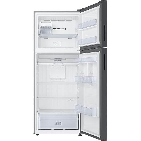 Frigider cu doua usi Samsung BeSpoke RT42CB662412EO, 415 l, No Frost, All Around Cooling, AI Energy, WiFi, Clasa E, H 178.5 cm, Sticla alba
