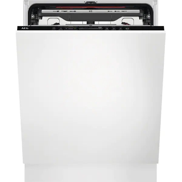 Masina de spalat vase incorporabila AEG FSK93717P, 15 seturi, 7 programe, Clasa D, Motor Inverter, Spray Zone, MaxiFlex, AirDry, QuickSelect, Brat SatelliteClean, Iluminare interioara, Time Beam, 60 cm