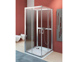 Perete Lateral Dus Radaway Premium Plus 2s 80x190 Cm, Sticla Fabric, Profil Crom