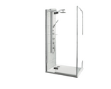 Cabina de dus rectangulara Radaway Almatea KDJ, 80x90x195 cm, colt stanga, sticla securizata transparenta, profil crom