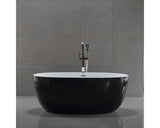 Cada de Baie Ovala Freestanding Egg FR06, 170x80x58 cm, Acril, Exterior, Negru