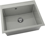 Chiuveta Bucatarie Cu O Cuva Fat Avangard 227 60x51 Cm, Fara Picurator, Marmura Compozita Gri Inox