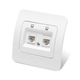 Priza Dubla UTP RJ45 Elbi Jazz Cat6 Incastrat Alb ST