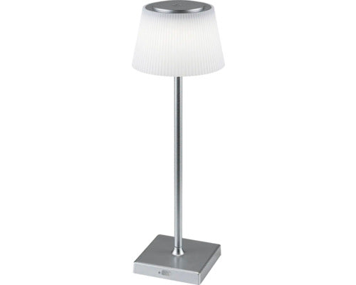 Veioza Cu Led Integrat Taena 4w 200 Lumeni, Lumina Alba 3000-5000k, Alb/argintiu