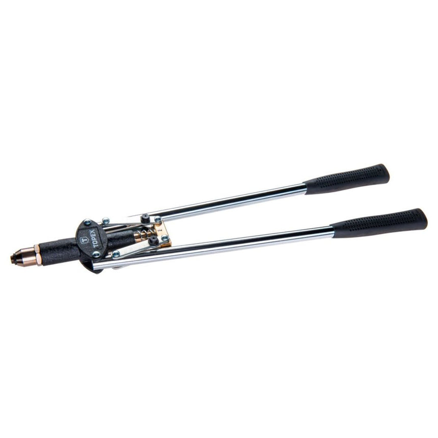 Cleste cu brate lungi pentru nituri de aluminiu, 535 mm, 2.4 - 4.8 mm, Topex 43E780