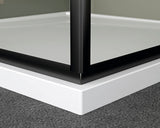 Cabina de dus patrata basano Slimline 90x90 cm sticla transparenta anticalcar profil negru