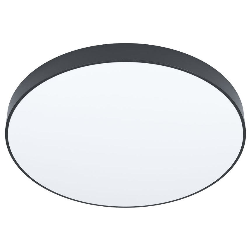 Plafoniera dimabila ZUBIETA-A, EGLO, LED, 24W, 2300 lm, lumina rece, neutra, calda, otel, plastic, alb, negru, 45 x 4 cm, telecomanda inclusa