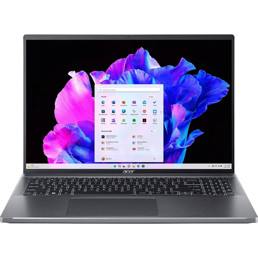 Laptop ACER Swift Go 16 OLED SFG16-71-77P5, Intel Core i7-13700H pana la 5GHz, 16" 3.2K, 16GB, SSD 1TB, Intel Iris Xe, Windows 11 Home, Gri