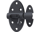 Zavor Metalic Universal Alberts Ovado 75x40mm, Blocare Prin Rabatare, Otel Zincat Negru