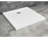 Cadita De Dus Patrata Radaway Doros Plus C 100x100x4,5 Cm Acril Alb Sdrpc1010-01