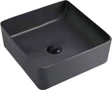 Lavoar Ceramic, Rectangular 36x36 cm, Montaj pe Blat, Negru Mat, C2008MB