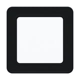 Spot incastrat FUEVA 5, EGLO, LED, 5.5W, 700 lm, lumina neutra, otel, negru, plastic, alb, 11.7 x 11.7 x 2.6 cm, A++