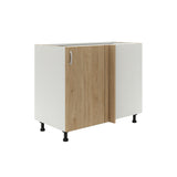 Corp Baza Colt haaus Karo, Lemn Natural/Alb, 98 x 50 x 80 cm