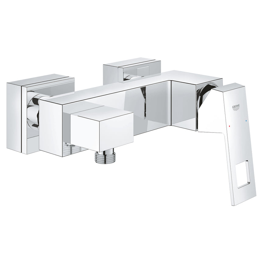 Baterie dus Grohe Eurocube 23145000, monocomanda, debit reglabil, cartus ceramic, Crom