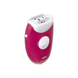 Epilator BRAUN Silk-epil 3 3-415GS, 20 penste, 2 viteze, 3 accesorii, Roz-Alb