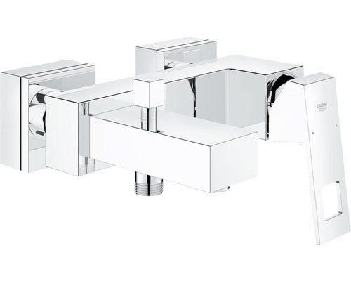 Baterie cada Grohe Eurocube, monocomanda, 1/2'', montare perete, cartus ceramic, limitator debit, aerator, protectie reflux, crom