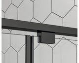 Cabina de dus patrata basano Slimline 90x90 cm sticla transparenta anticalcar profil negru