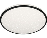 Plafoniera Cu Led Integrat Sternenhimmel 48w 4400 Lumeni 3000-6500k, Cu Telecomanda, Negru/alb Cu Efecte De Stele