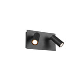 Aplica de exterior, Trio, Metal, Lumina LED, Negru