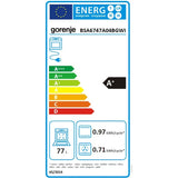 Cuptor Incorporabil GORENJE BSA6747A04BGWI, Electric, Autocuratare Catalitica, 77 l, WiFi, Clasa A+, Negru