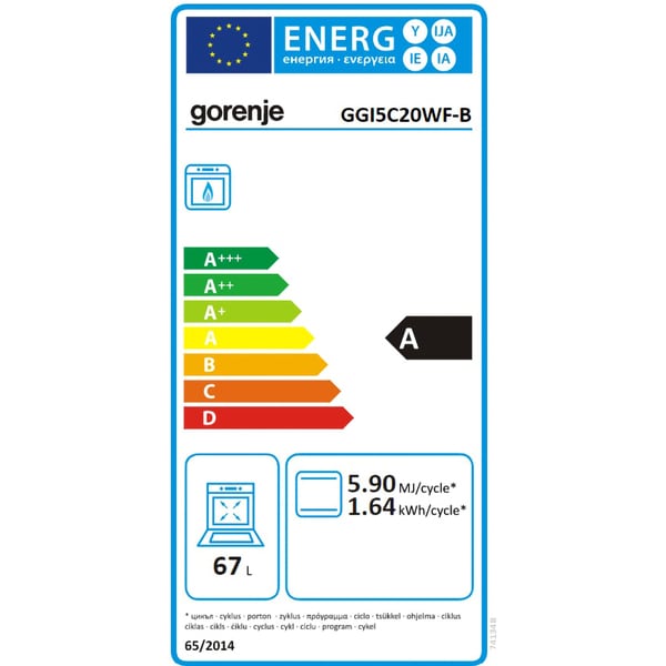 Aragaz GORENJE GGI5C20WF-B, 4 arzatoare, Gaz, L 50 cm, Grill, Alb