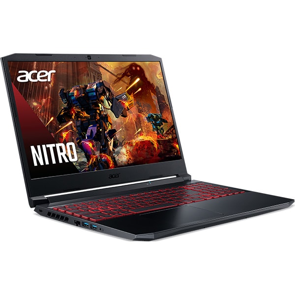 Laptop Gaming ACER Nitro 5 AN515-57-58RP, Intel Core i5-11400H pana la 4.5GHz, 15.6" Full HD, 16GB, SSD 512GB, NVIDIA GeForce RTX 3050 4GB, Free DOS, Negru