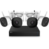 Kit camera de supraveghere IP Wi-Fi exterior Imou KIT/NVR1104HS-W-S2/4-F22FE, 4 camere, 2MP, Full HD, 1920x1080, IR 30m, microfon + HDD 1TB