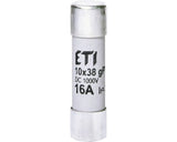 Siguranta fuzibila cilindrica gPV, ETI, protectie module fotovoltaice, 10x38, 16A, 1000V DC, 002625081