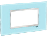 Rama Aparataje Schneider Easy Styl 4 Module, Sticla Albastru Deschis