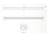 Prag cabina dus drept din granixit 90 cm Aspen