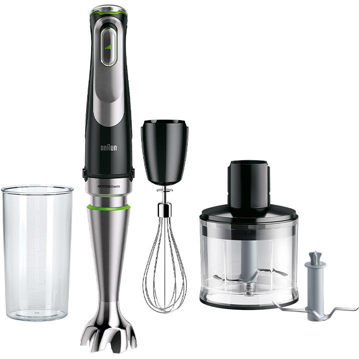 Mixer vertical Braun MQ9135XI, 1200 W, viteza variabila SmartSpeed, Tocator 500ml, Pahar gradat 600 ml, Tel, Negru