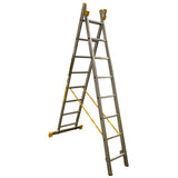 Scara profesionala Alverosal Forte Plus, 2 tronsoane, 8 trepte, 2.42 m