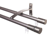 Galerie Dubla Aluminiu, Prindere De Perete, Ø 20 Mm Inox 100 Cm - Capat Royal