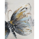 Tablou pictat manual, model Fluture, panza pe sasiu, dimensiune 30x30 cm