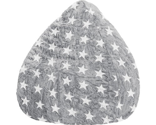 Fotoliu Puf Beanbag Sitting Point Fluffy Stars Xl Gri 70x110 Cm