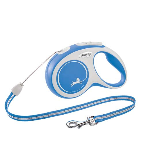 Lesa caini, New Comfort, Flexi, pana la 12 kg, marime S, 8 metri, Albastru