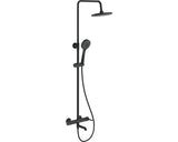 Sistem de dus cu baterie Fayans Phoenix-N, dus fix Ø20 cm, para dus 3 functii, negru