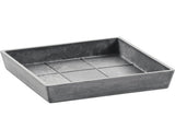 Farfurie Patrata Ecopots Plastic 38, 5x38, 5x3, 4 Cm Gri