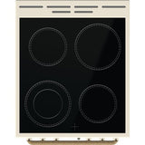 Aragaz cu baza ceramica, Gorenje, 70L, 4 arzatoare pe gaz, clasa energetica D, Bej