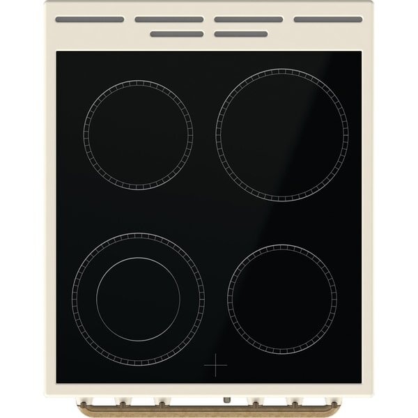 Aragaz cu baza ceramica, Gorenje, 70L, 4 arzatoare pe gaz, clasa energetica D, Bej