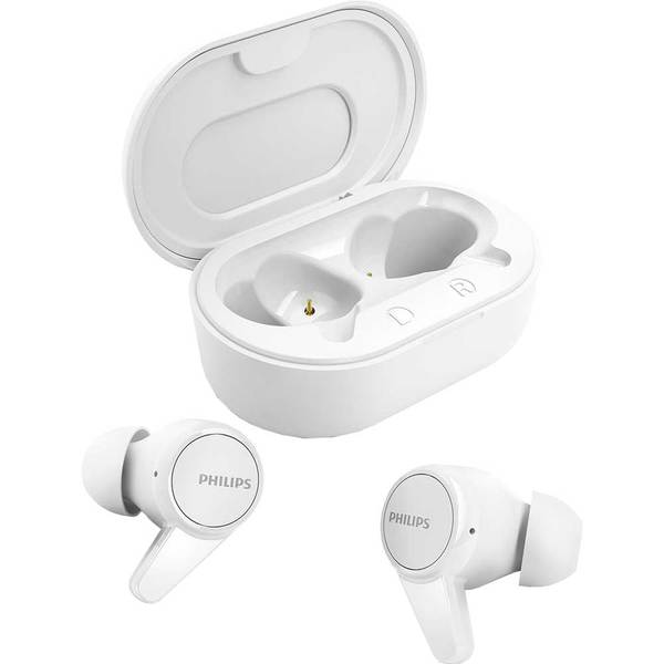 Casti Audio In-Ear True Wireless Philips TAT1207WT/00, Bluetooth, Alb