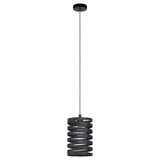 Pendul CREMELLA, EGLO, E27, 1x40W, otel, negru, 110 x 18 cm, inaltime reglabila