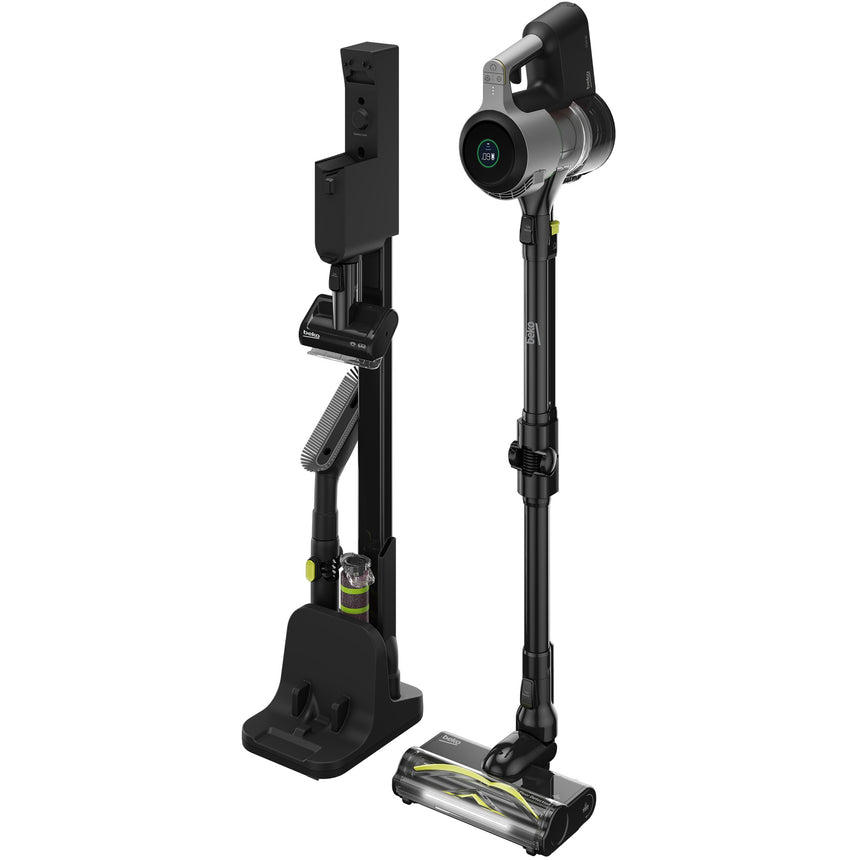 Beko VRT95929VI PowerClean™ Pro függőleges porszívó 2 az 1-ben, 28,8 V, akár 60 perc, űrtartalom 0,9 l, PerformCyclone®, Hepa 12 szűrő, fekete