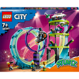 LEGO® City - Provocarea suprema de cascadorii pe motocicleta 60361, 385 piese