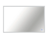 Oglinda Baie Cu Led Cordia Square Line 100x65 Cm Rama Neagra Senzor Touch Ip 44