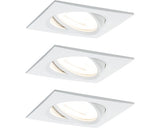 Spoturi Led Incastrate Nova 6, 5w 84x84 Mm, Module Becuri Led Coin Incluse, Alb Mat, Pachet 3 Bucati