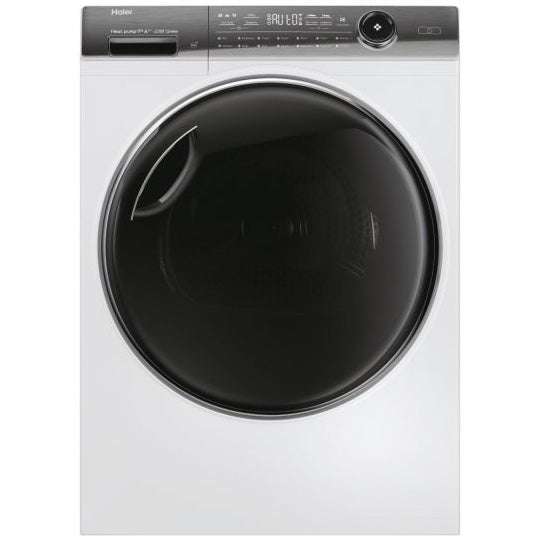 Uscator de rufe Haier HD90-A3Q979U1-S, Pompa de caldura, 9 kg, 14 programe, Clasa A+++, Motor inverter, Super silent, iRefresh, Drum light, Alb