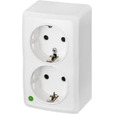 Priza dubla Schuko Berg, Elektro-Plast, 2x2P+Z, 16A, IP20, Alb